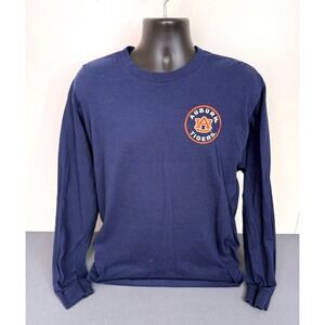 Image One Men's Au Tiger Graphic Back Long Sleeve T-Shirt Blue Size Large